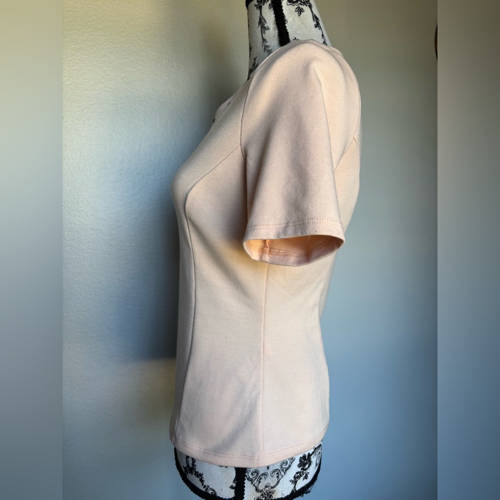 Forever 21 Light Pink Studded Short Sleeve Top - Picture 3 of 10